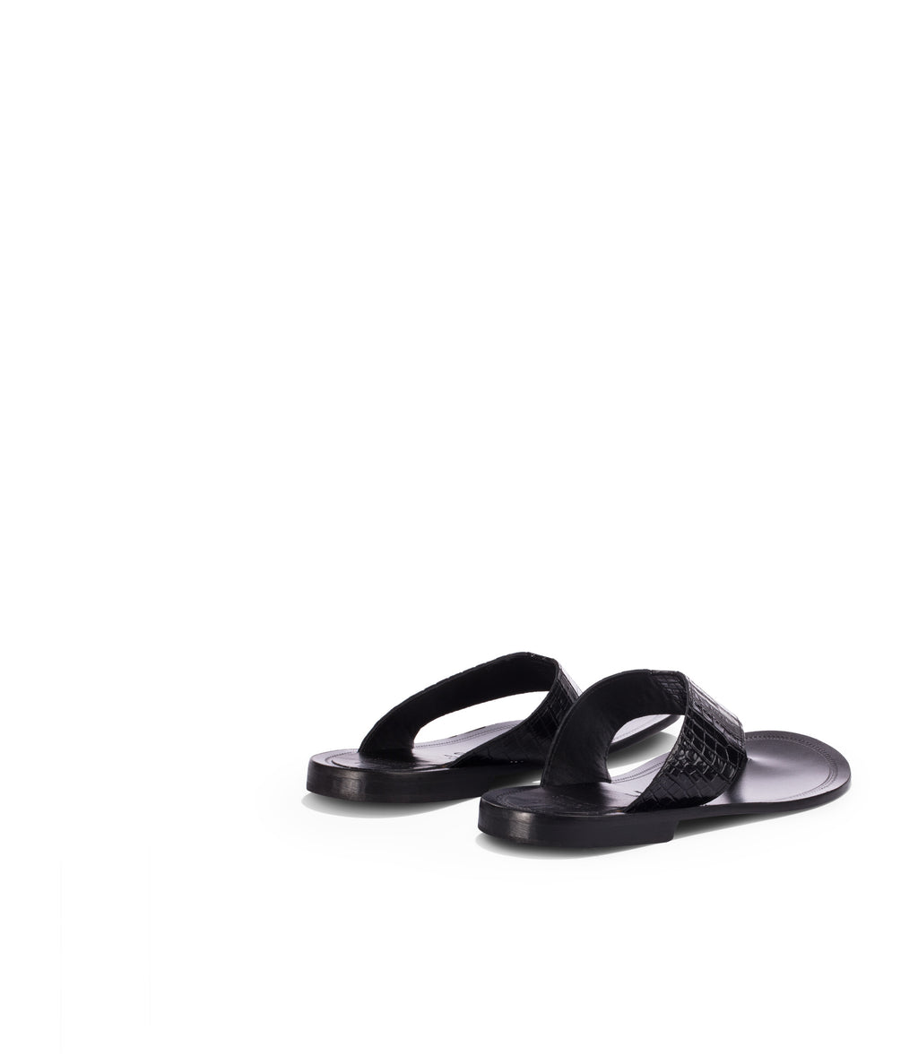 Loriblu Sandali infradito in pelle nera Acquista Ora