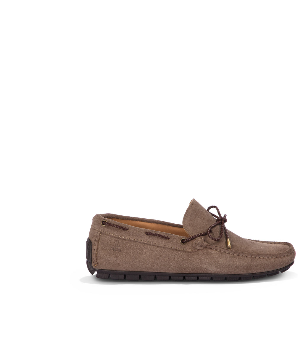 Loriblu Mocassini da barca in camoscio talpa Offerta