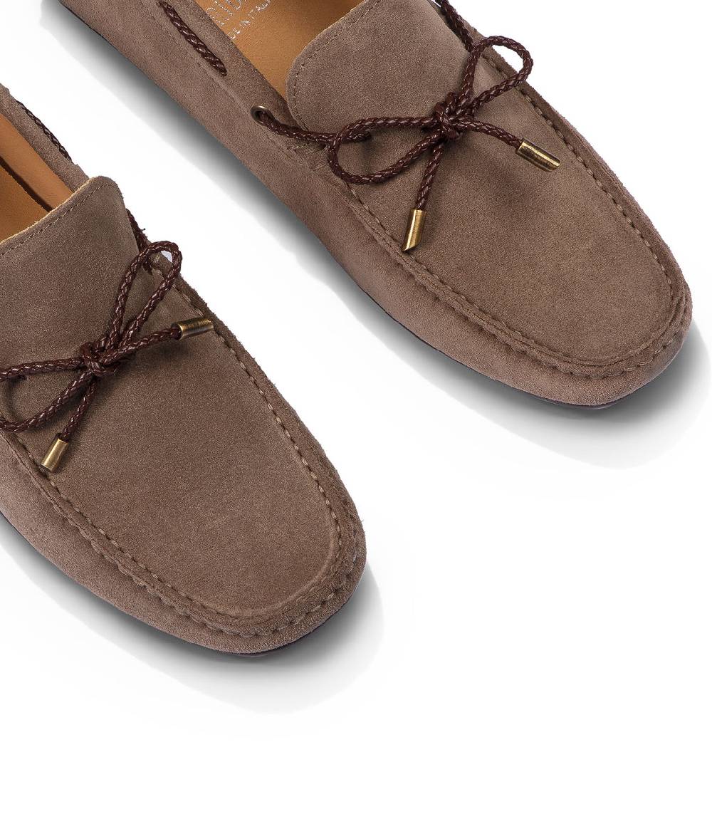 Loriblu Mocassini da barca in camoscio talpa Offerta