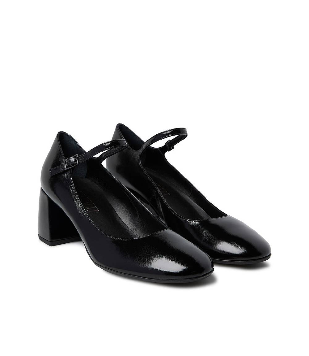 Loriblu Décolleté Mary Jane in pelle lucida nera con cinturino Outlet