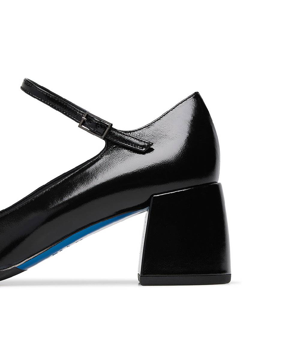 Loriblu Décolleté Mary Jane in pelle lucida nera con cinturino Outlet