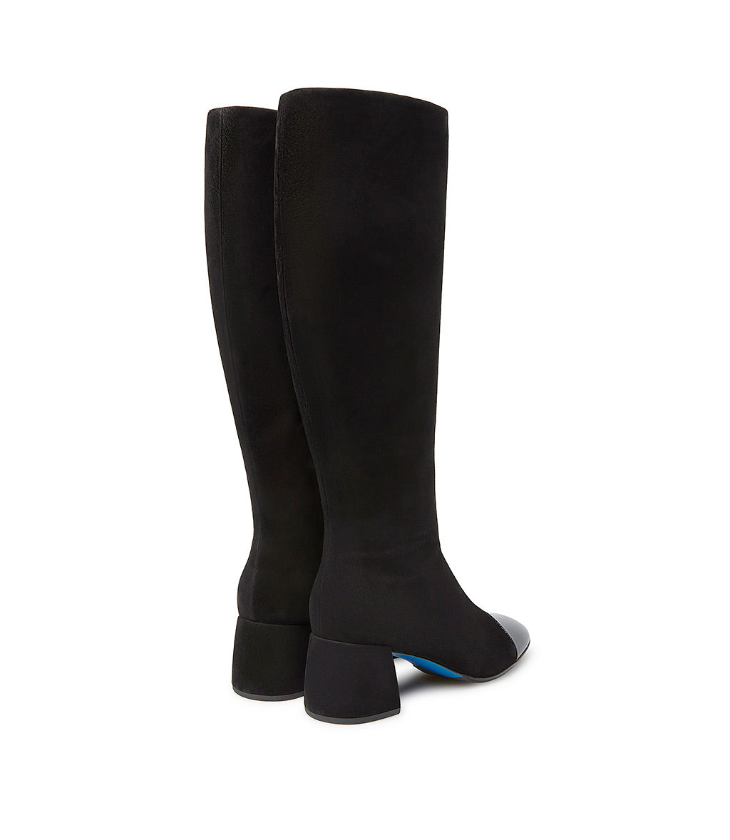 Loriblu Stivale camoscio nero con punta in vernice Vendita Economica