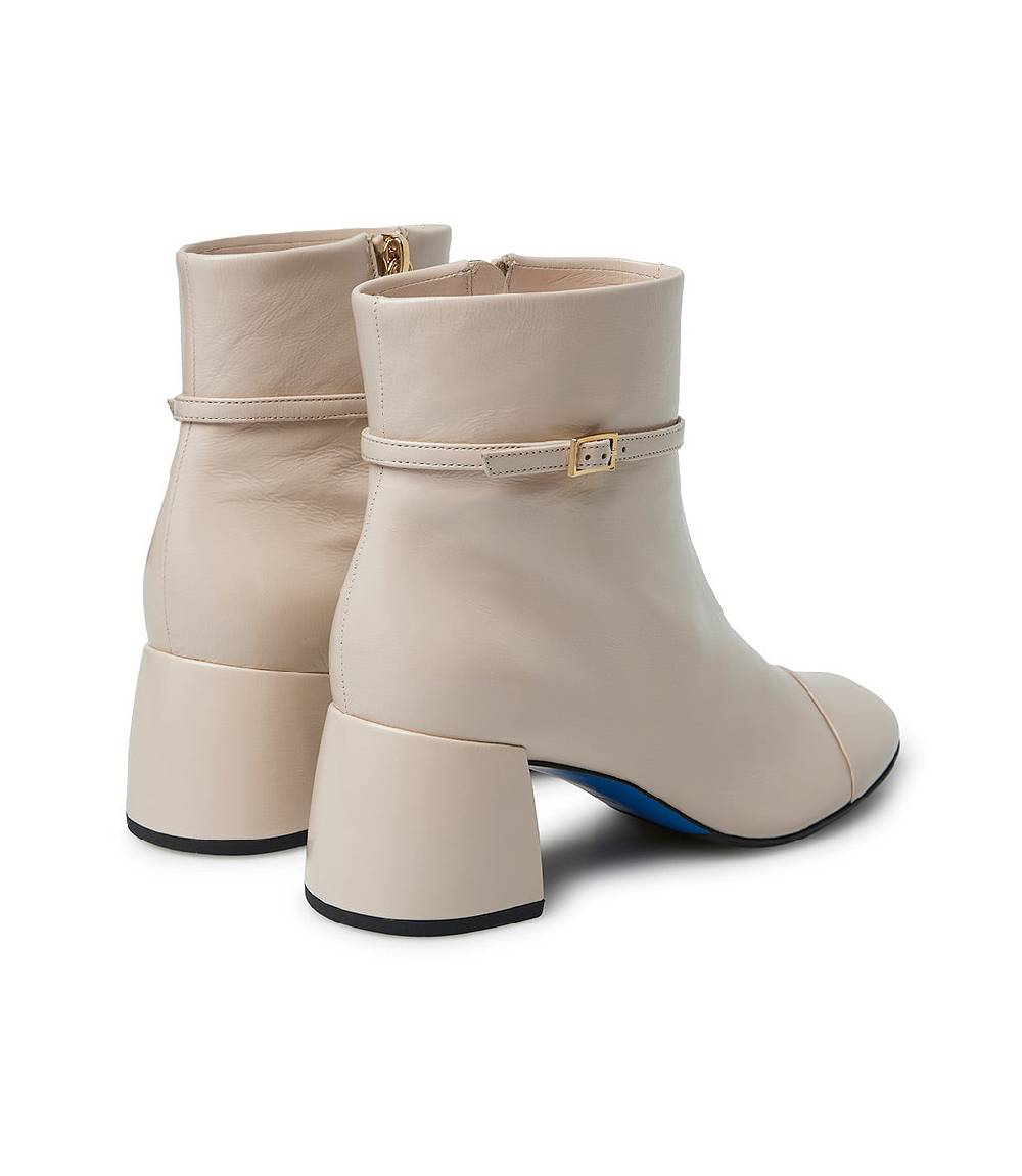 Loriblu Stivaletto in pelle lucida sabbia con cinturino Saldi Di Fabbrica