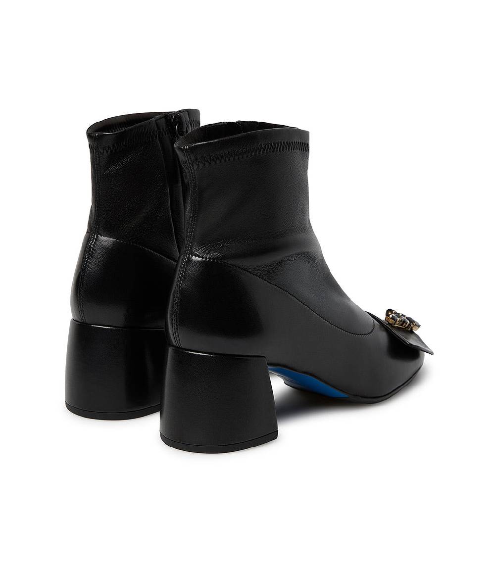 Loriblu Stivaletto in nappa nero con Logo Signature cristalli Vendite Flash