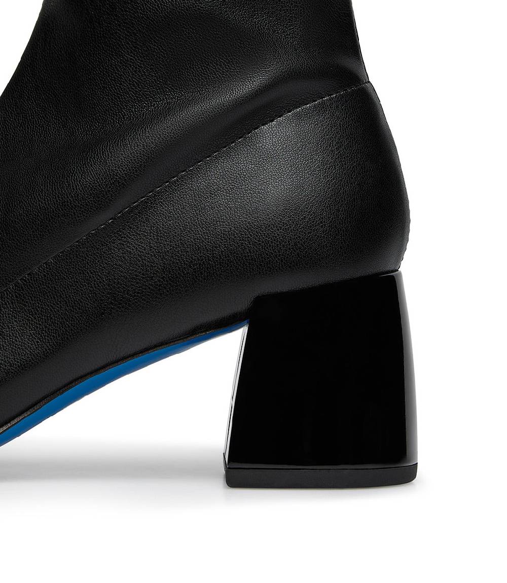 Loriblu Stivaletto in pelle nera con dettagli in vernice Soddisfazione Garantita