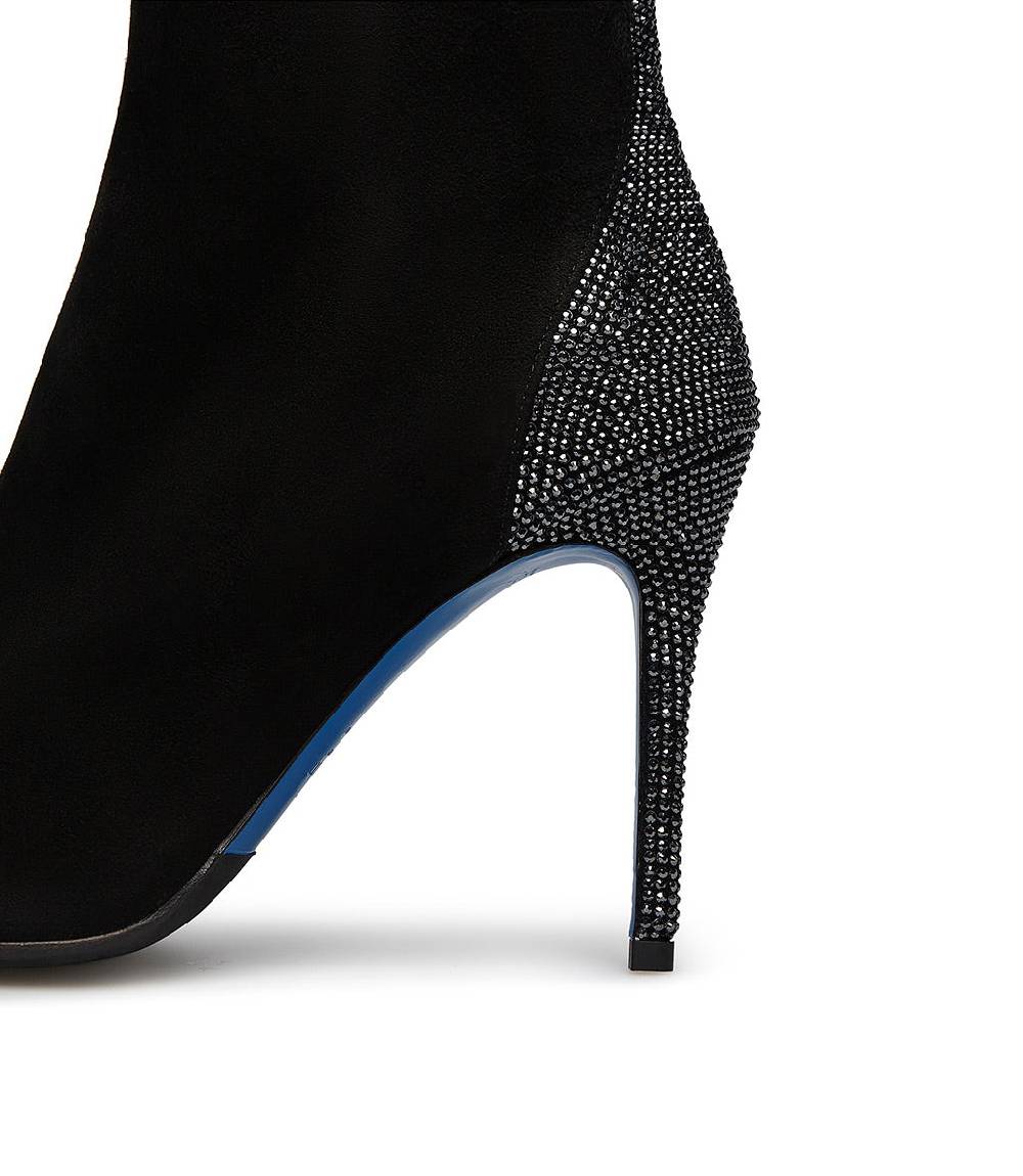 Loriblu Stivaletto gioiello in camoscio nero Shopping Online