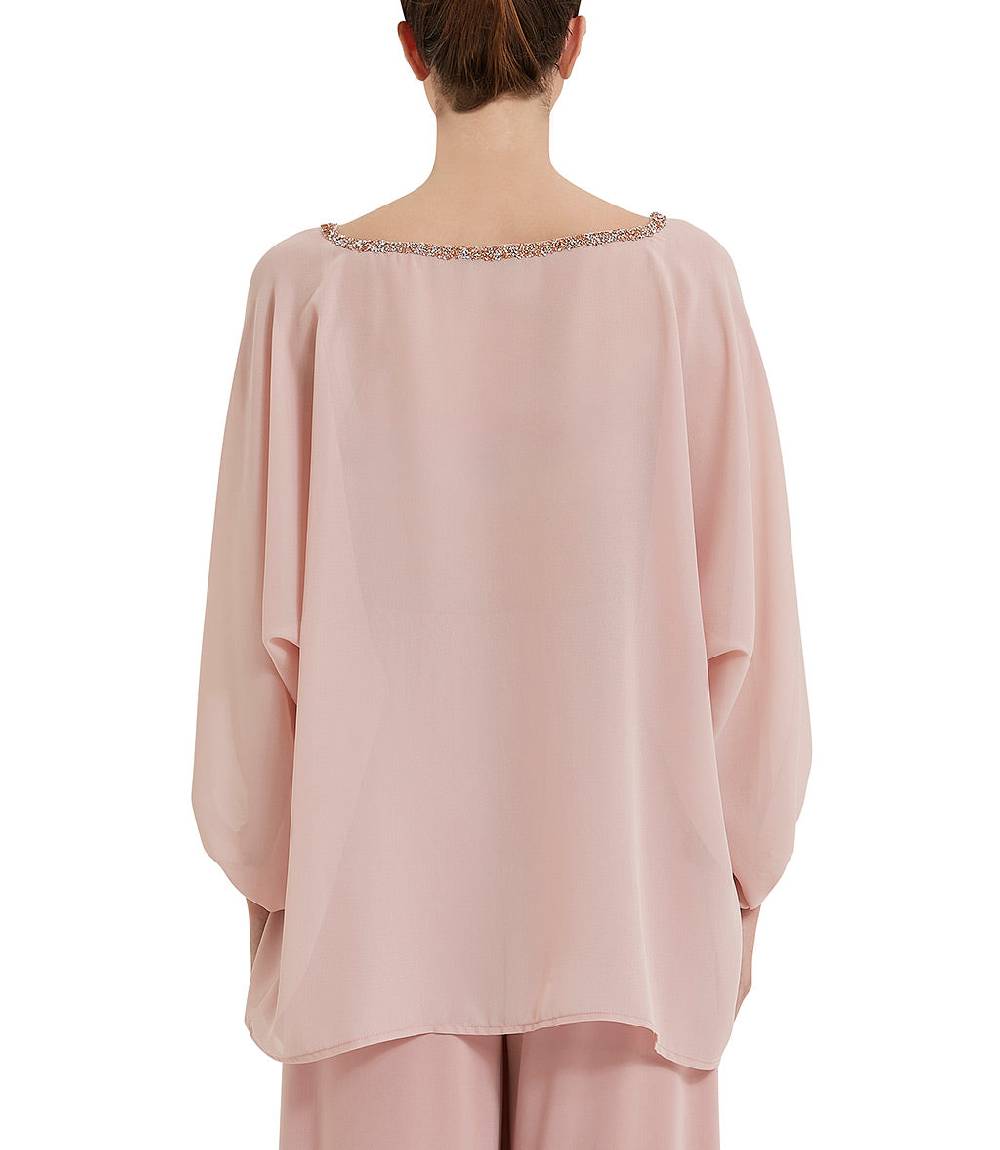 Loriblu Blusa georgette rosa cipria Offerte
