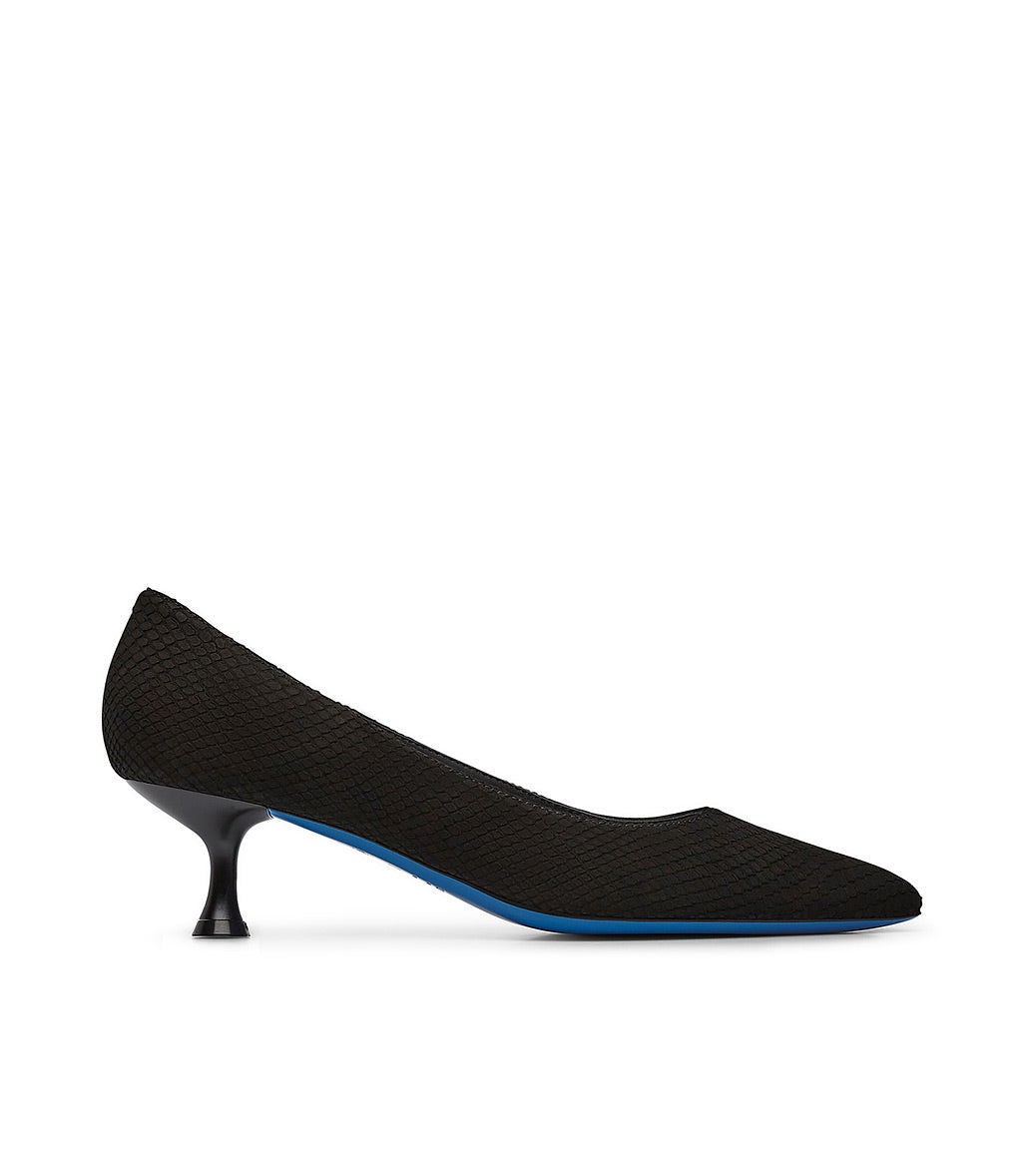 Loriblu Decollete in nabuk testurizzato nero 2025
