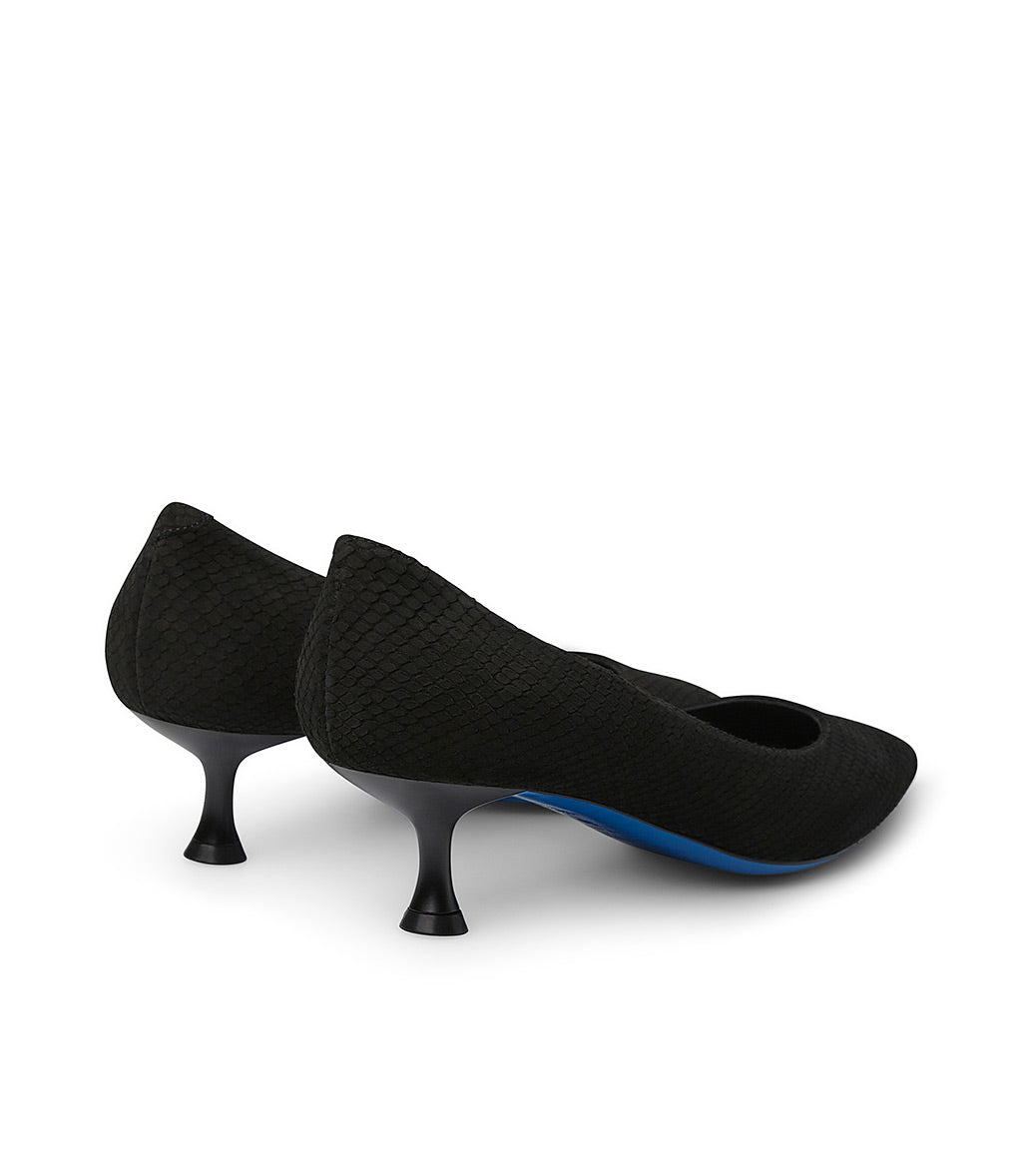 Loriblu Decollete in nabuk testurizzato nero 2025