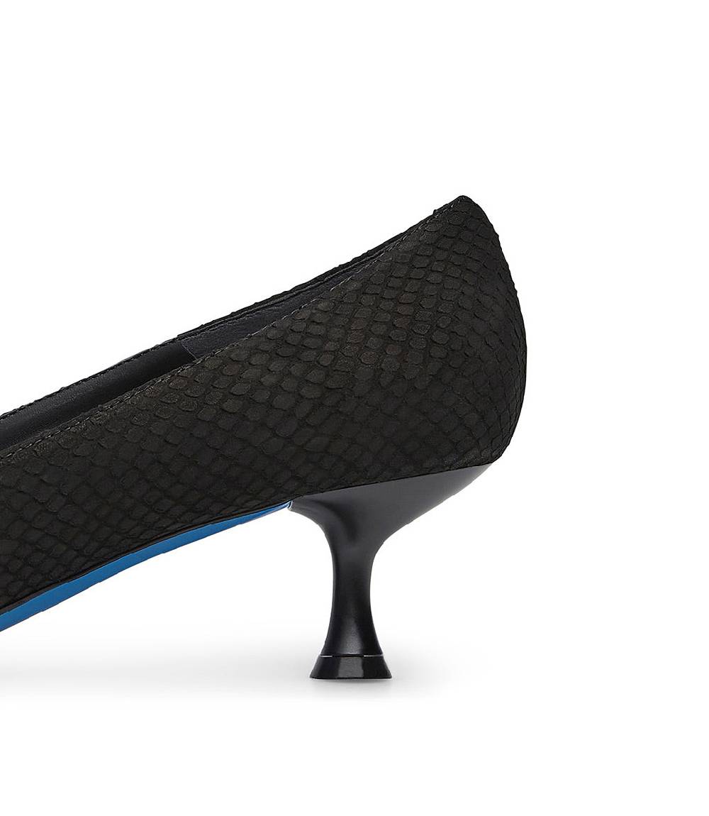 Loriblu Decollete in nabuk testurizzato nero 2025