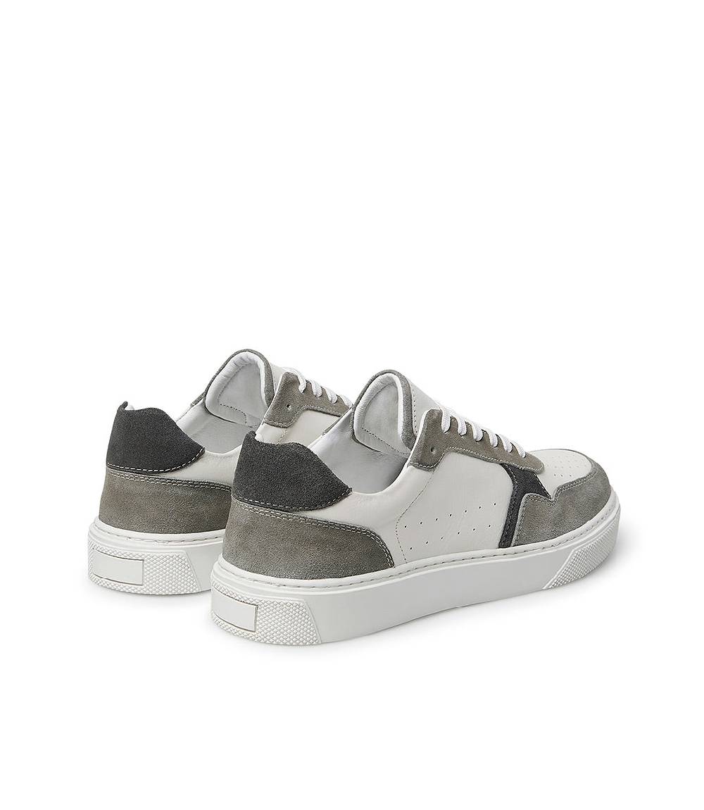 Loriblu Sneaker in pelle bianca e camoscio tortora Limitato a 3 giorni