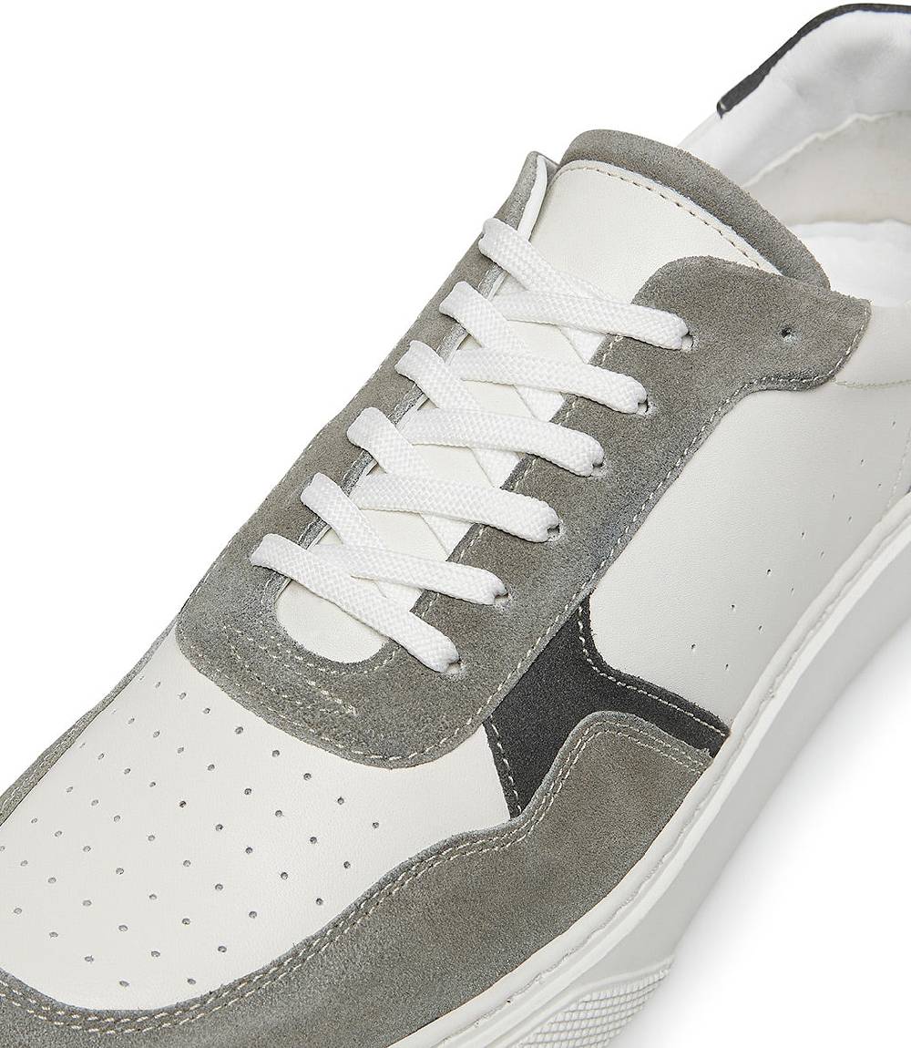 Loriblu Sneaker in pelle bianca e camoscio tortora Limitato a 3 giorni