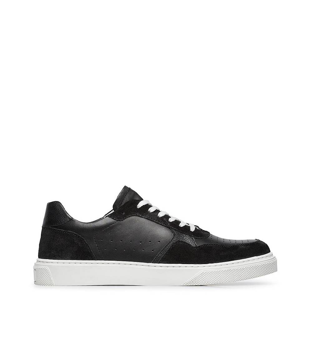 Loriblu Sneaker in pelle e camoscio nero Hotsell
