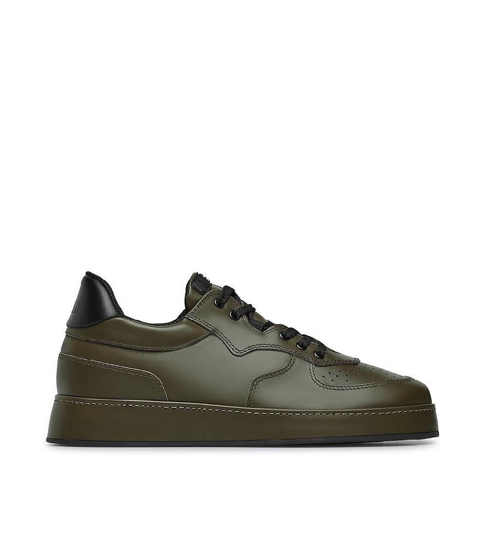 Loriblu Sneakers in pelle verde e nera Vendita Economica
