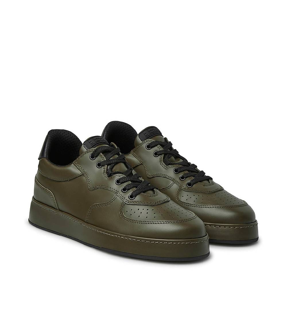Loriblu Sneakers in pelle verde e nera Vendita Economica