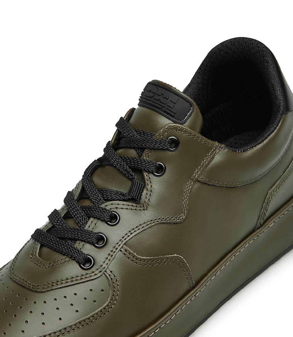 Loriblu Sneakers in pelle verde e nera Vendita Economica