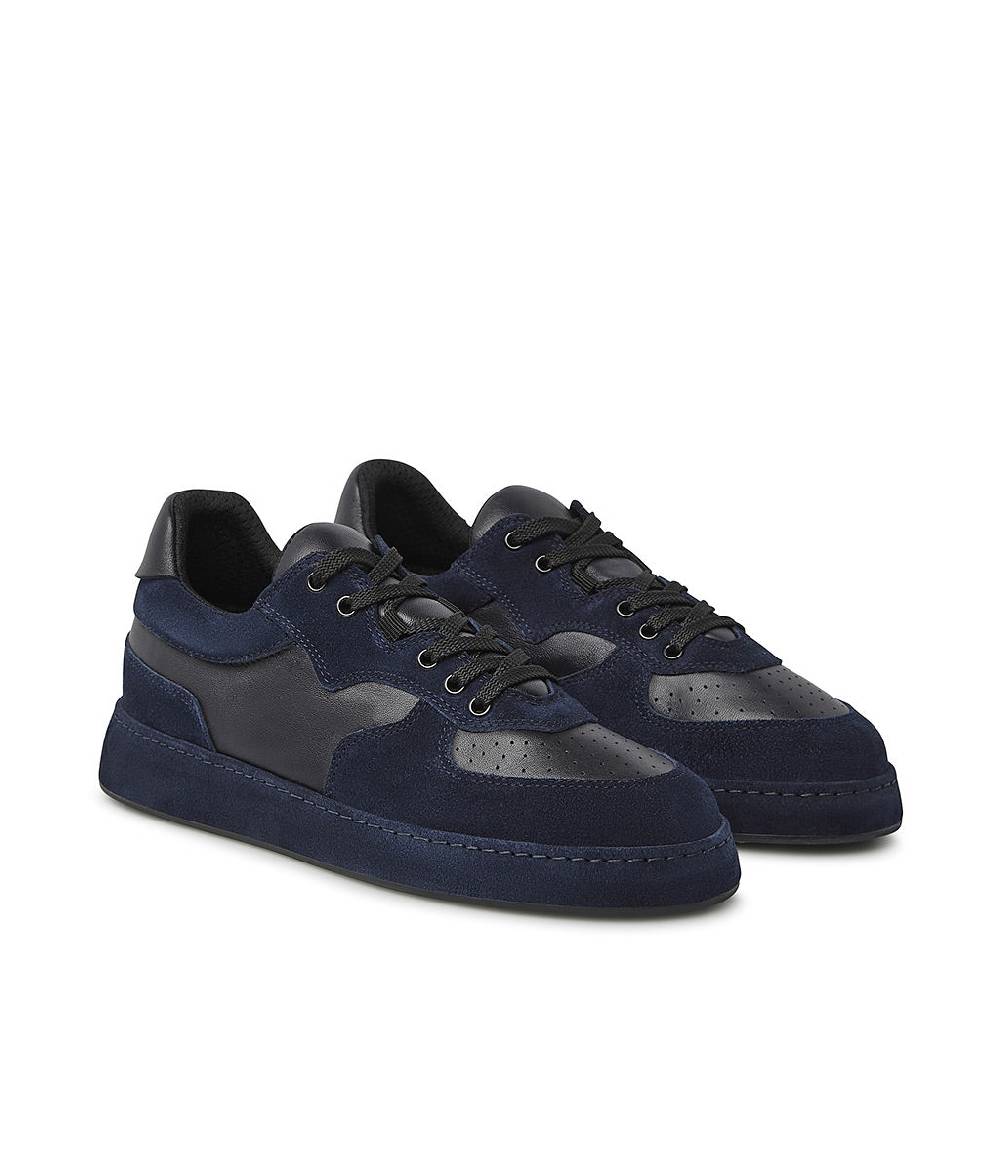 Loriblu Sneakers in nappa e camoscio blu scuro Italy