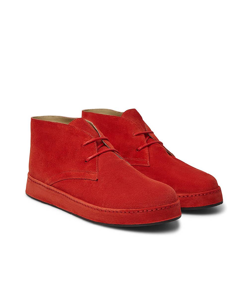 Loriblu Polacchini in pelle scamosciata rossa Italy