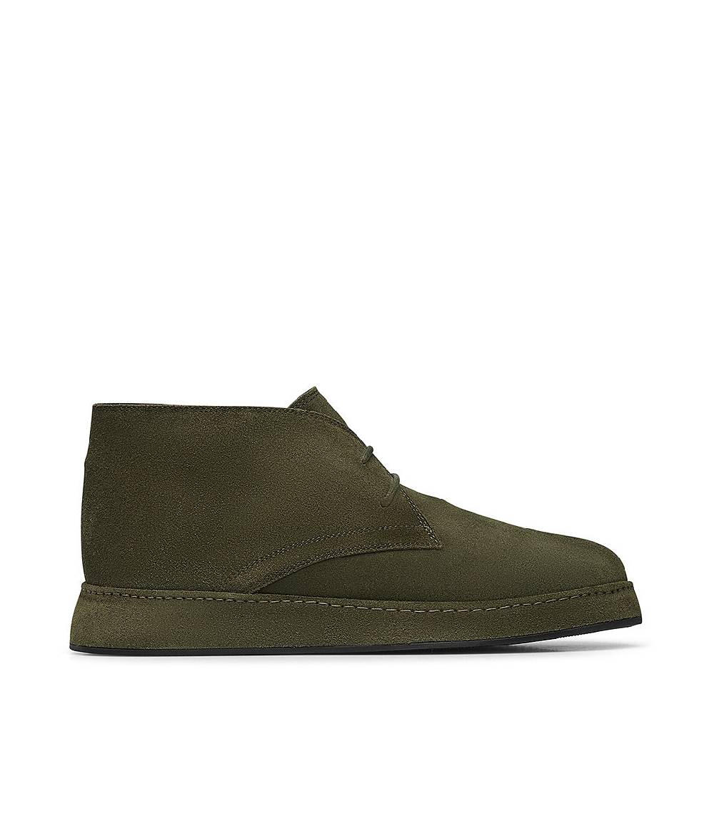 Loriblu Polacchini in pelle scamosciata verde Italia