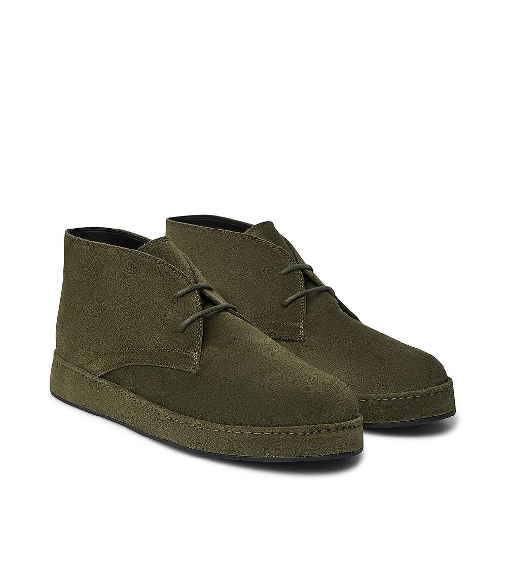 Loriblu Polacchini in pelle scamosciata verde Italia