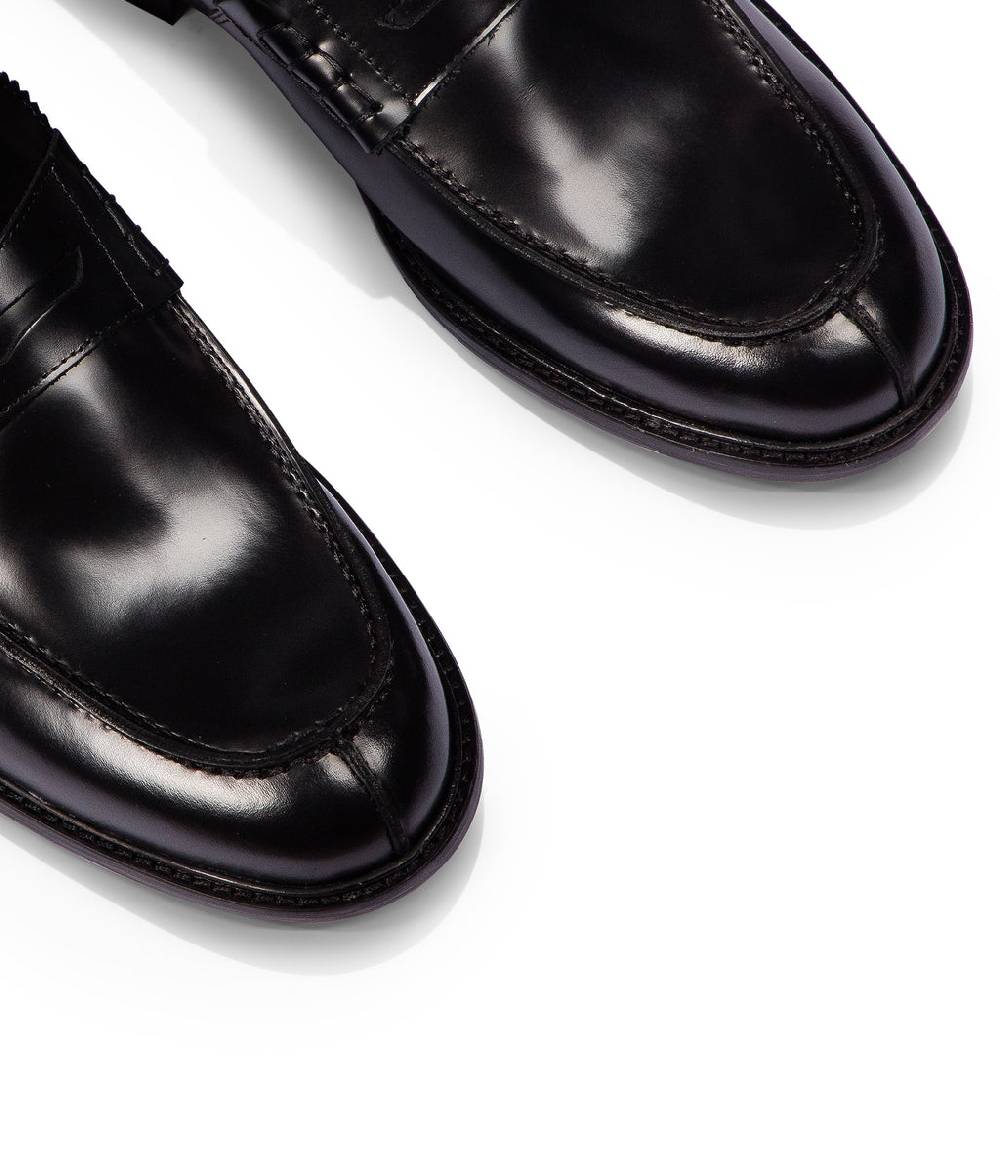 Loriblu Mocassini in pelle nera In Vendita