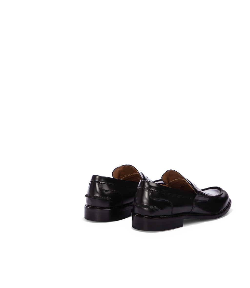Loriblu Mocassini in pelle nera In Vendita