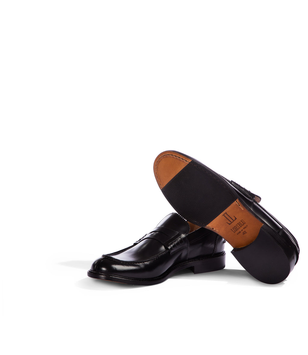 Loriblu Mocassini in pelle nera In Vendita
