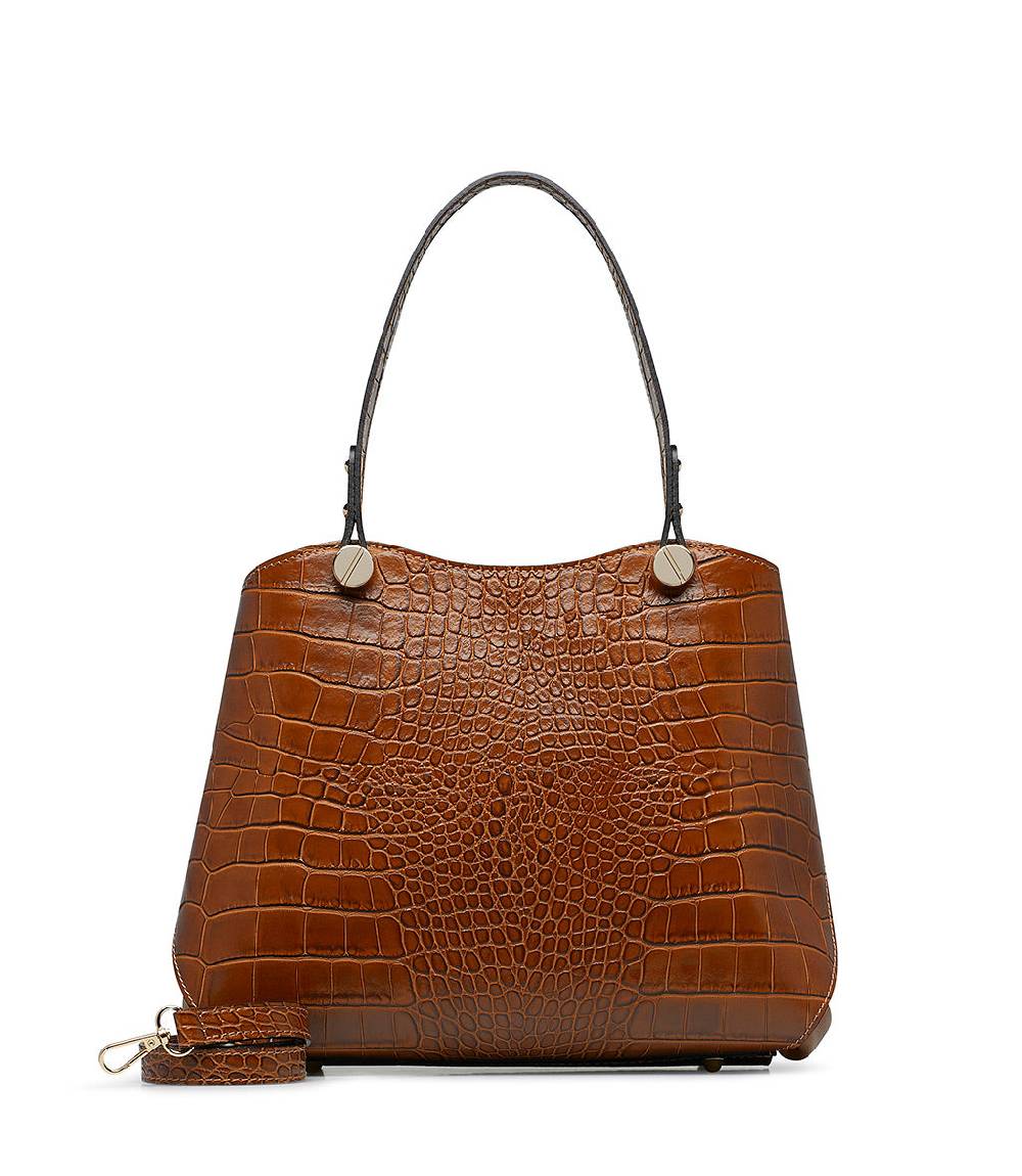 Loriblu Borsa tote cuoio in pelle stampa cocco Offerte