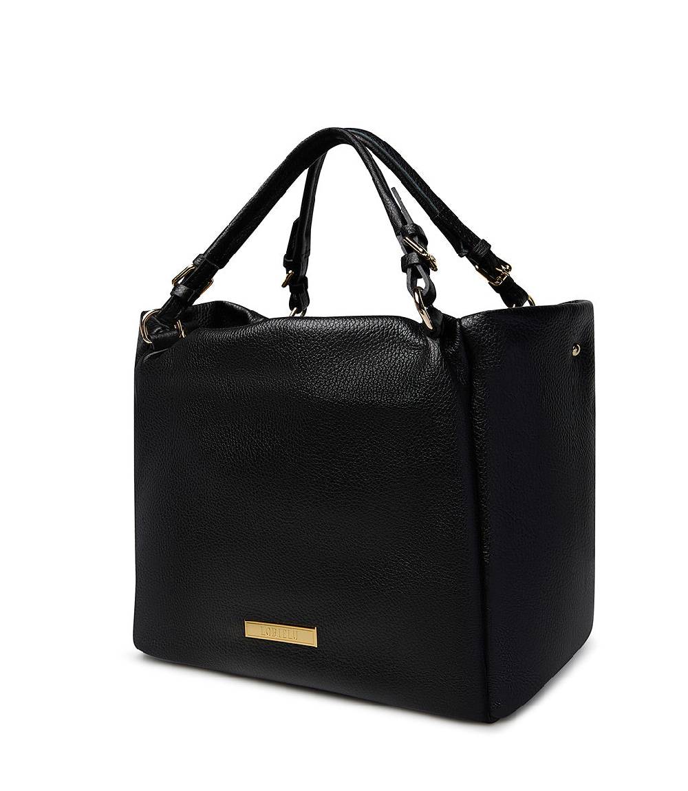 Loriblu Borsa nera in pelle martellata Nuova