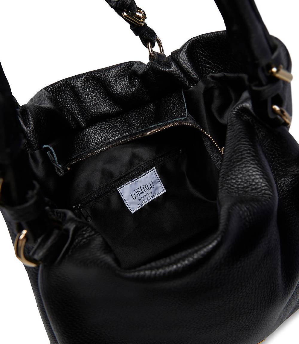 Loriblu Borsa nera in pelle martellata Nuova