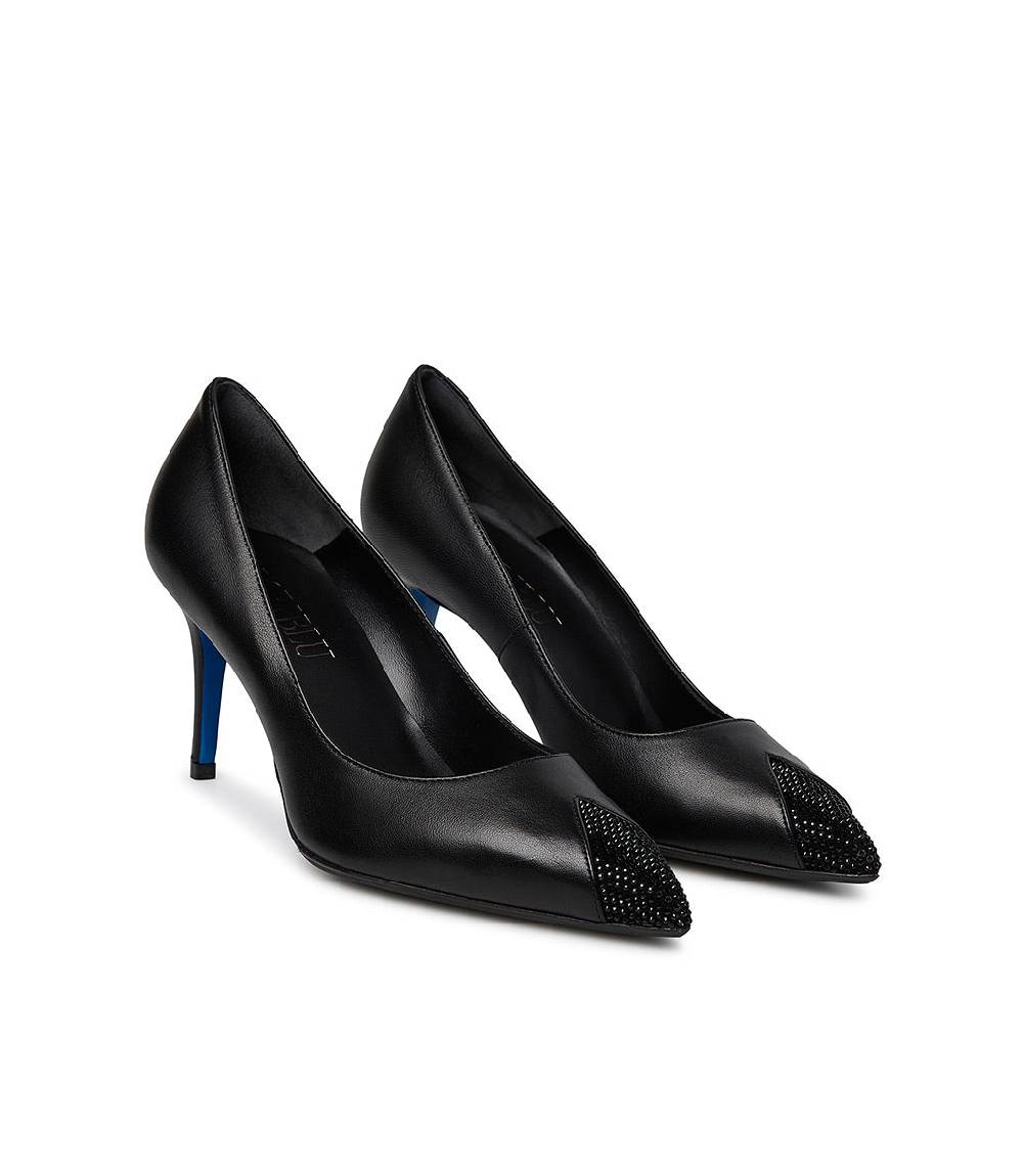 Loriblu Décolleté in nappa nera con cristalli Flash Sale