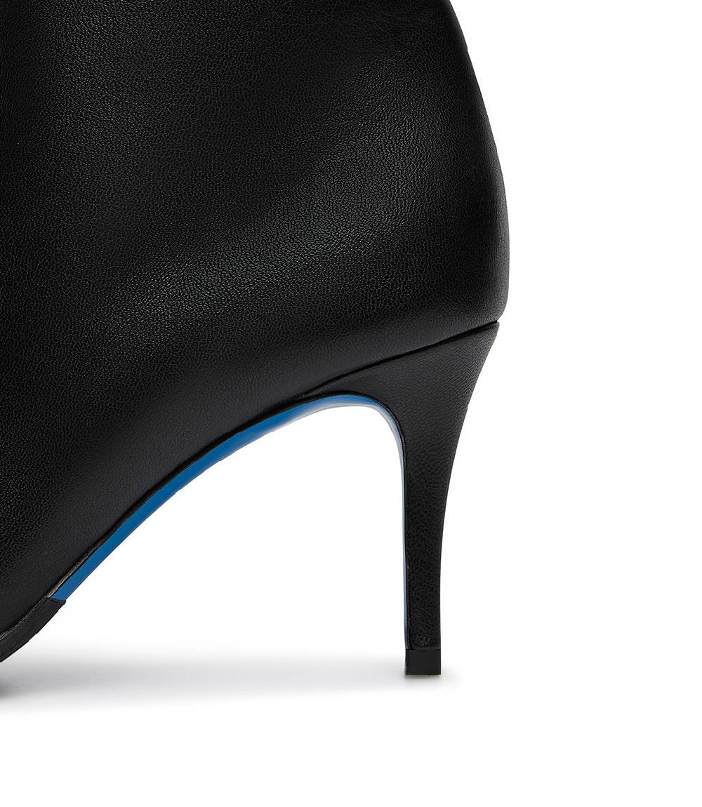 Loriblu Stivaletti in nappa nera con cristalli Nuovo