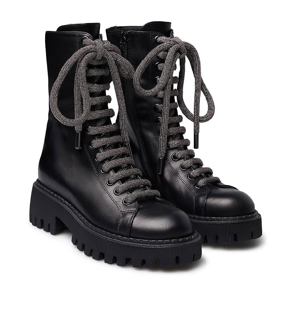 Loriblu Anfibi in pelle nera Promozione