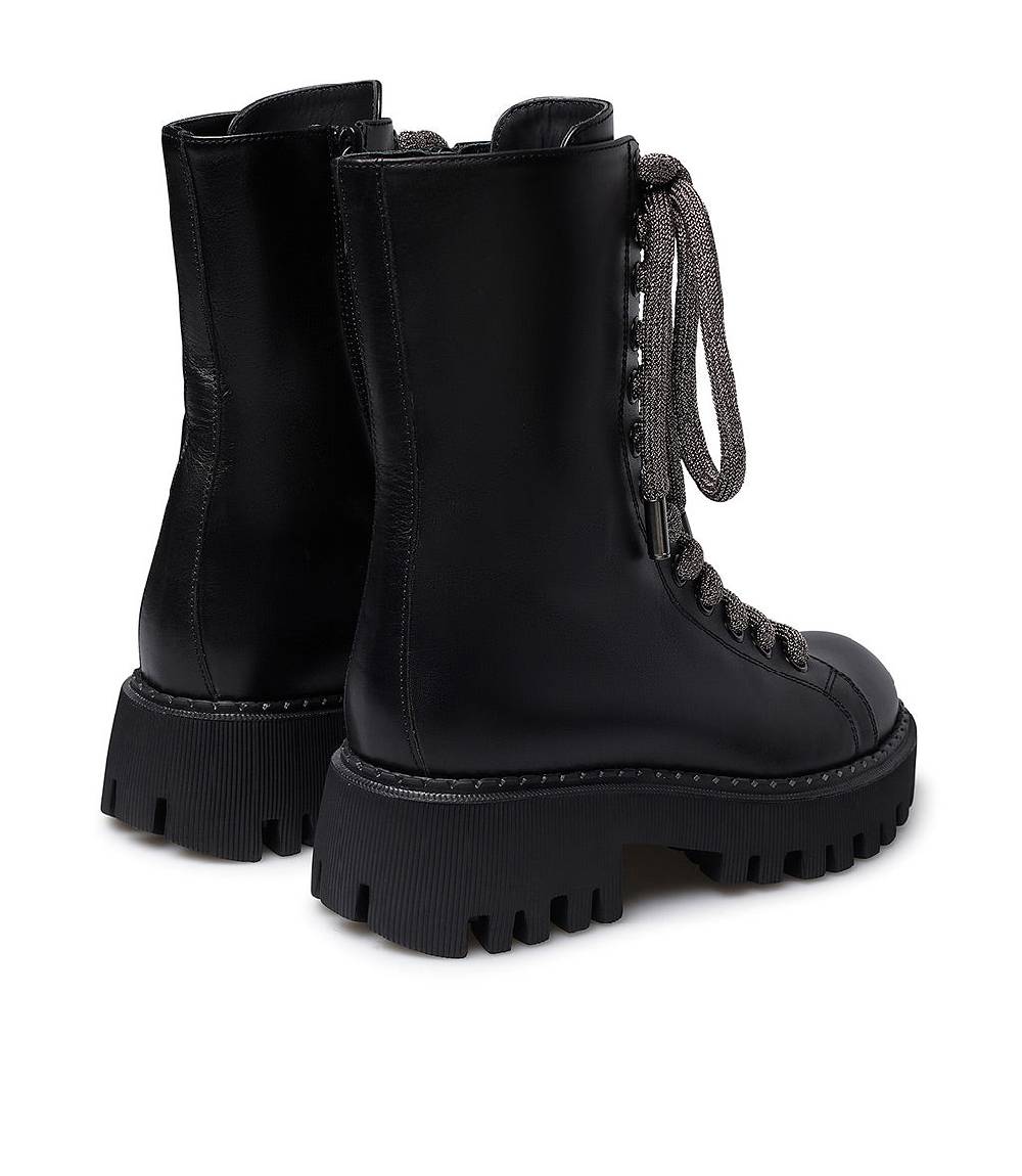 Loriblu Anfibi in pelle nera Promozione