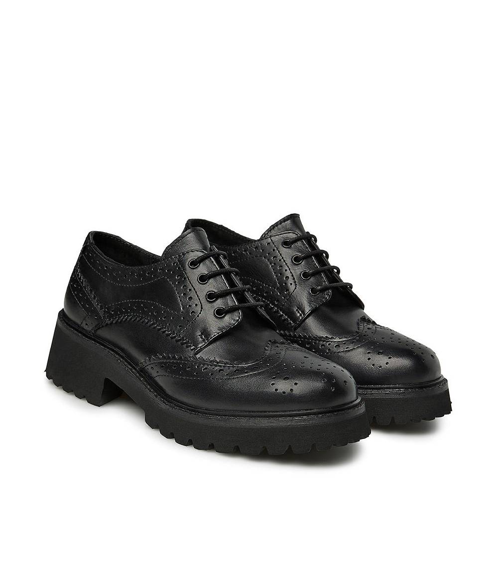 Loriblu Derby brogue in vitello nero Novità