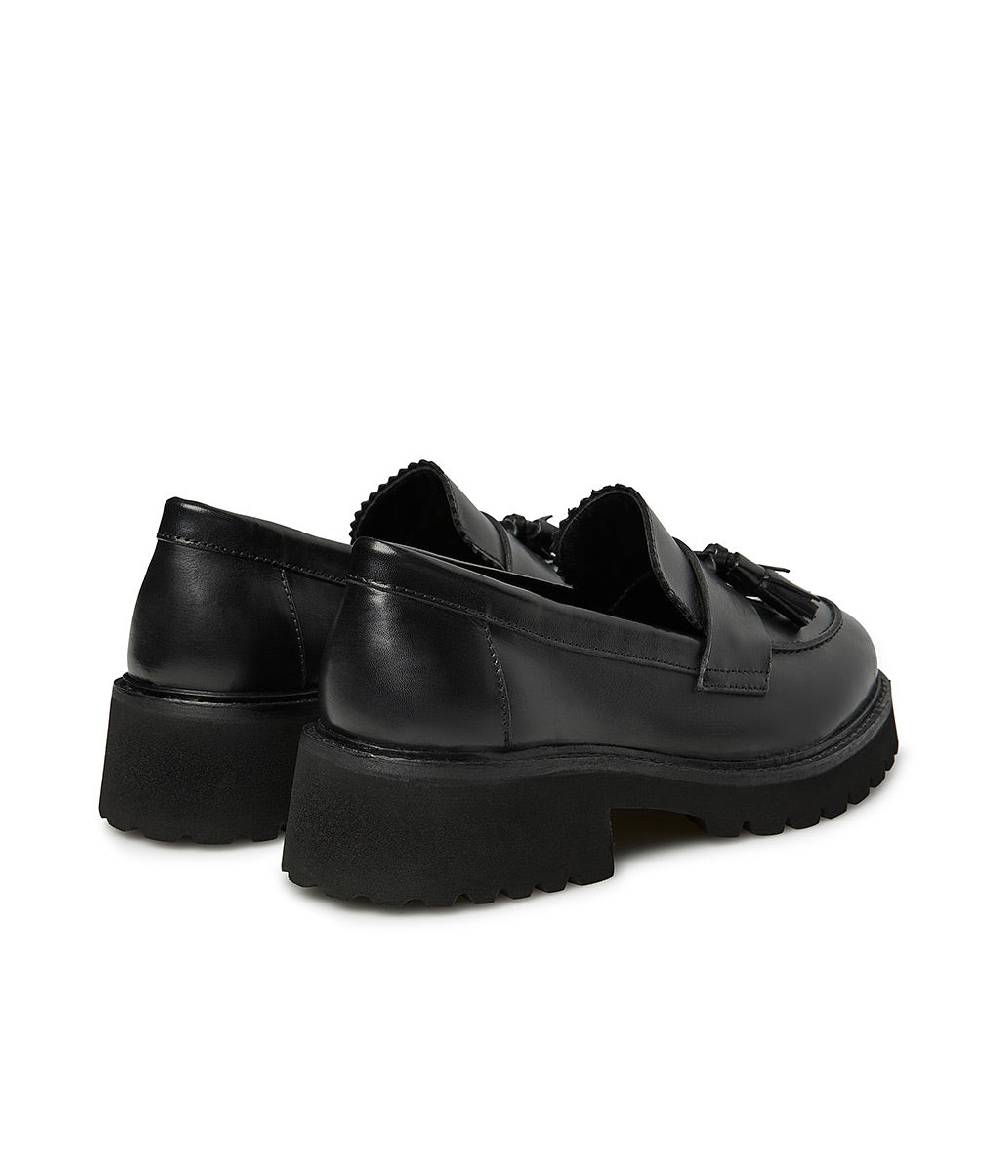 Loriblu Mocassini in nappa nera con nappine Presa