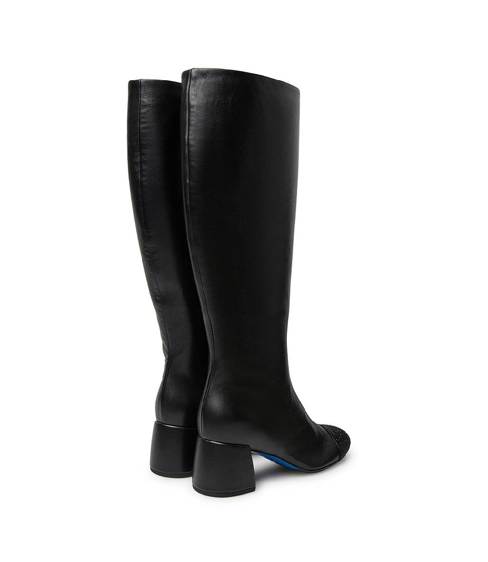 Loriblu Stivale in nappa nera con cristalli In Vendita