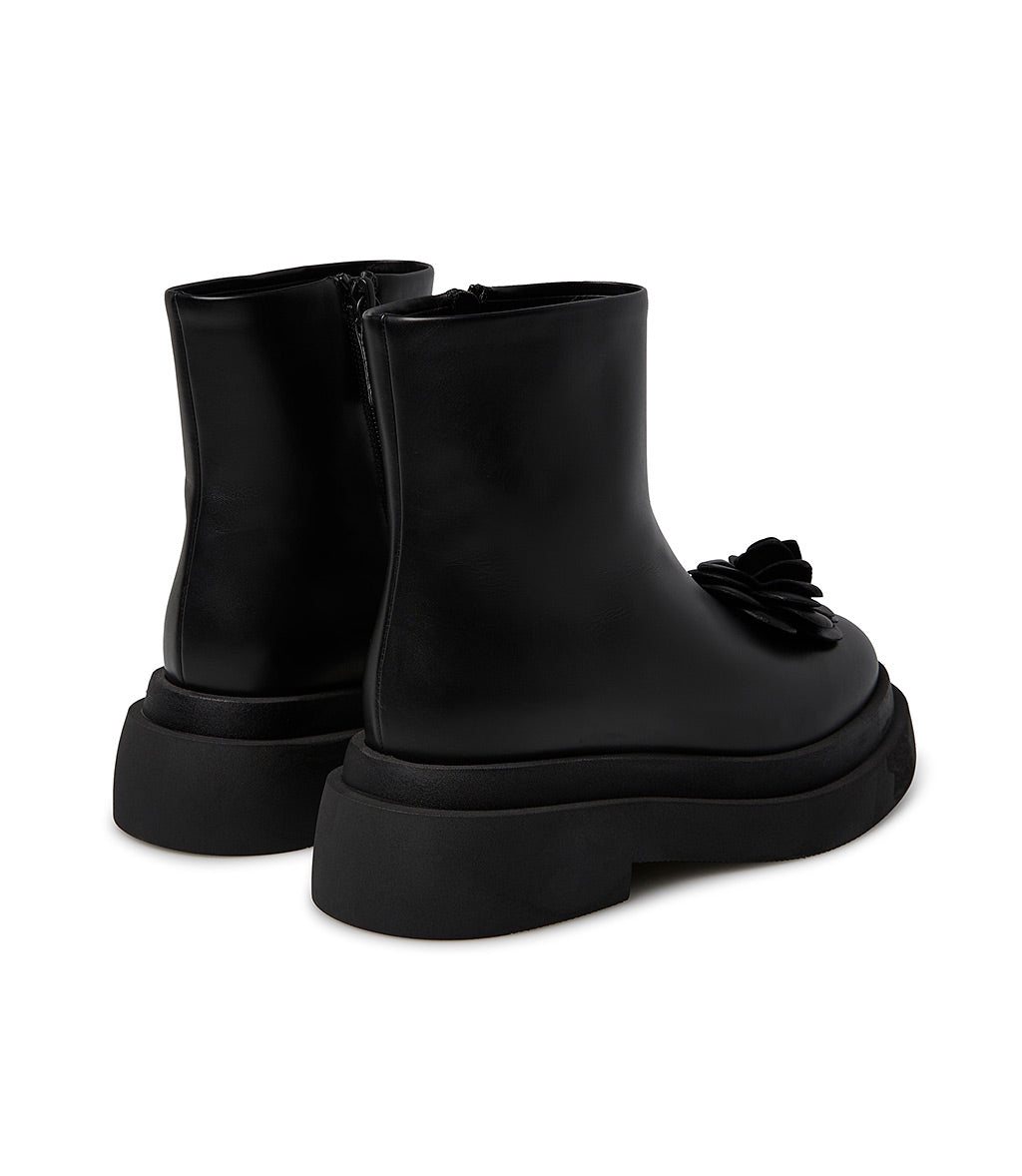 Loriblu Stivaletto in vitello nero con fiore Hotsell