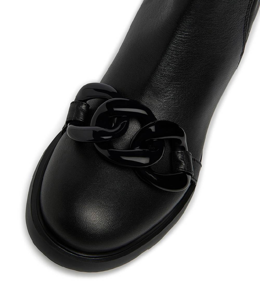 Loriblu Stivaletto in nappa nera con accessorio Vendita Economica