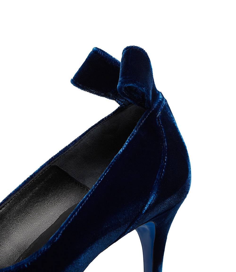 Loriblu Décolleté in velluto blu 2025