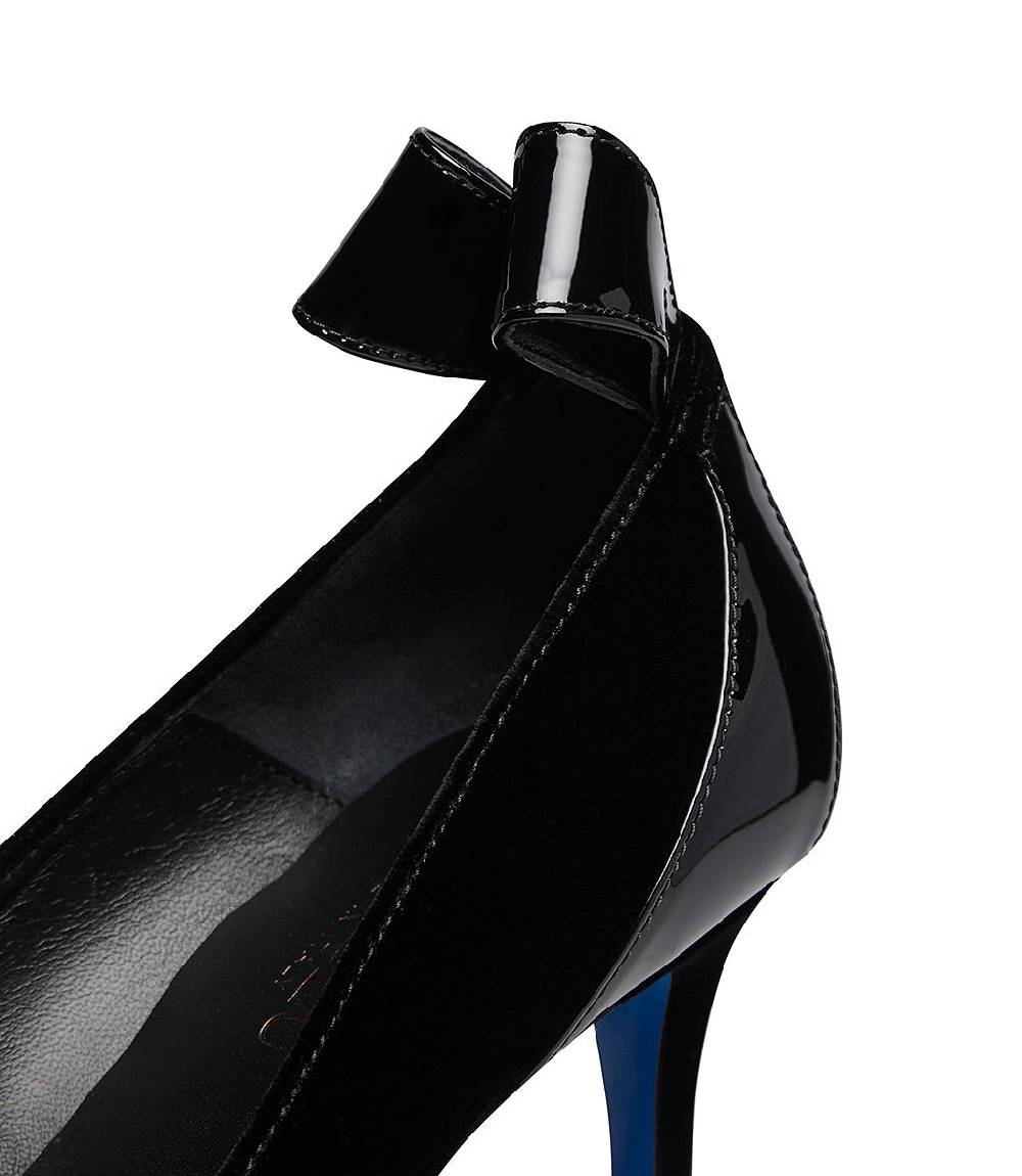 Loriblu Décolleté in velluto e vernice nera Italy