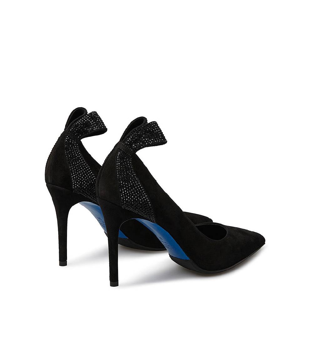 Loriblu Décolleté in camoscio con fiocco e micro cristalli Only for today
