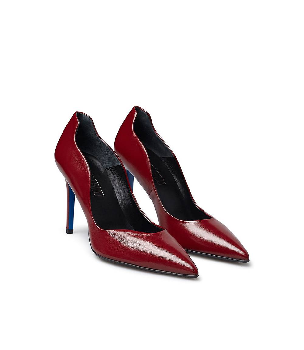 Loriblu Décolleté onda in pelle lucida bordeaux Pezzi Unici