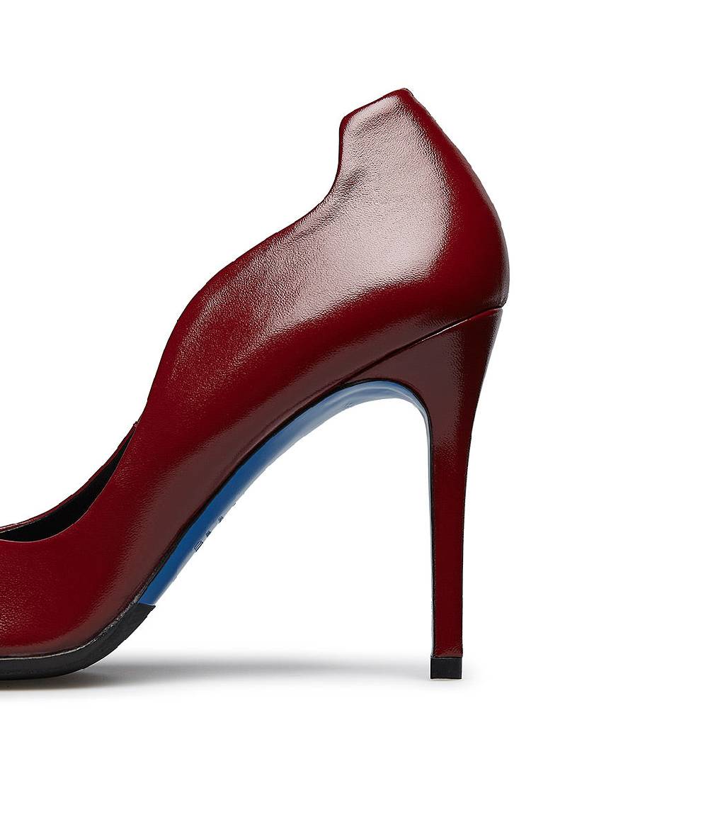 Loriblu Décolleté onda in pelle lucida bordeaux Pezzi Unici