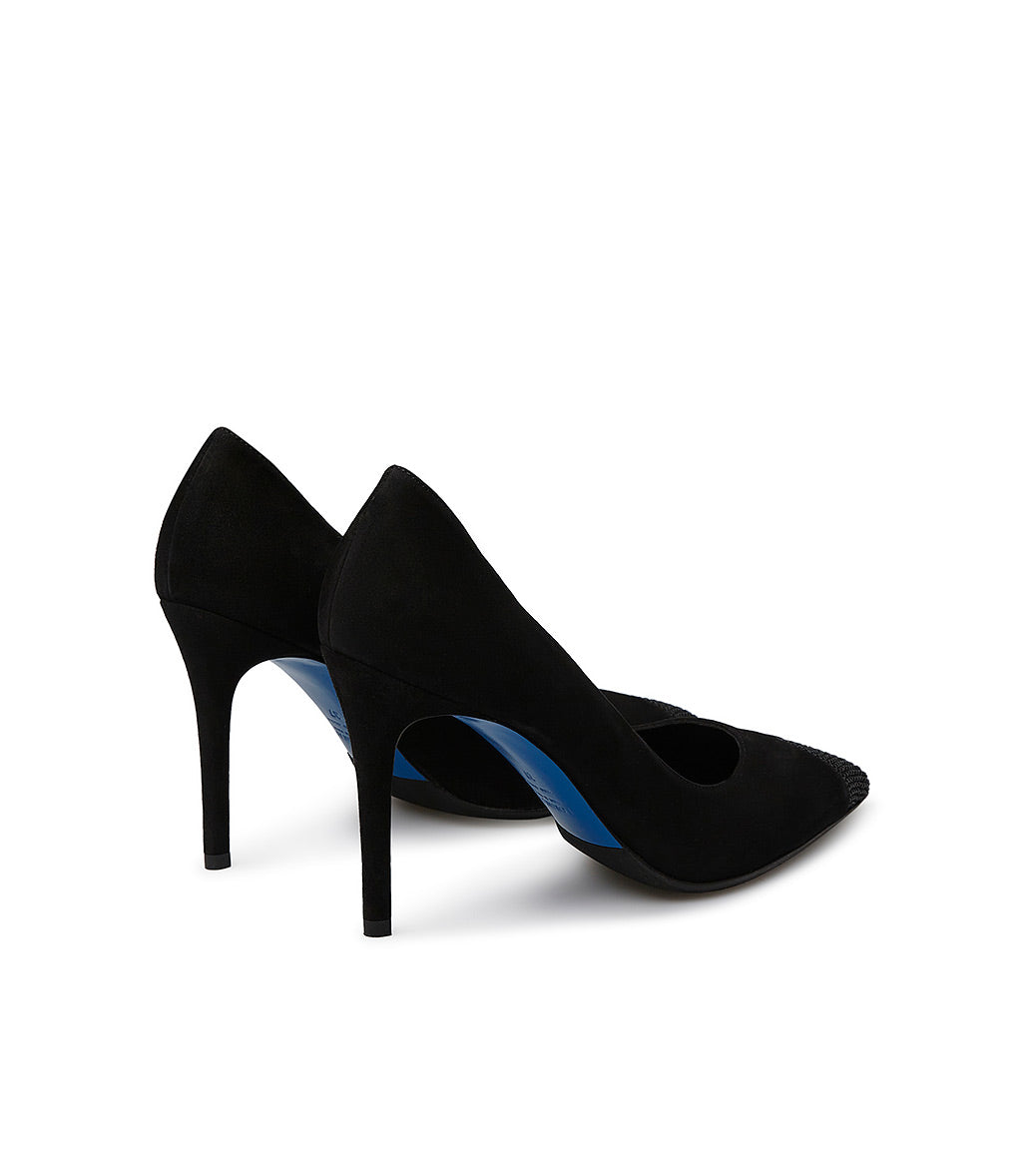 Loriblu Décolleté in nappa nera con cristalli Soddisfazione Garantita