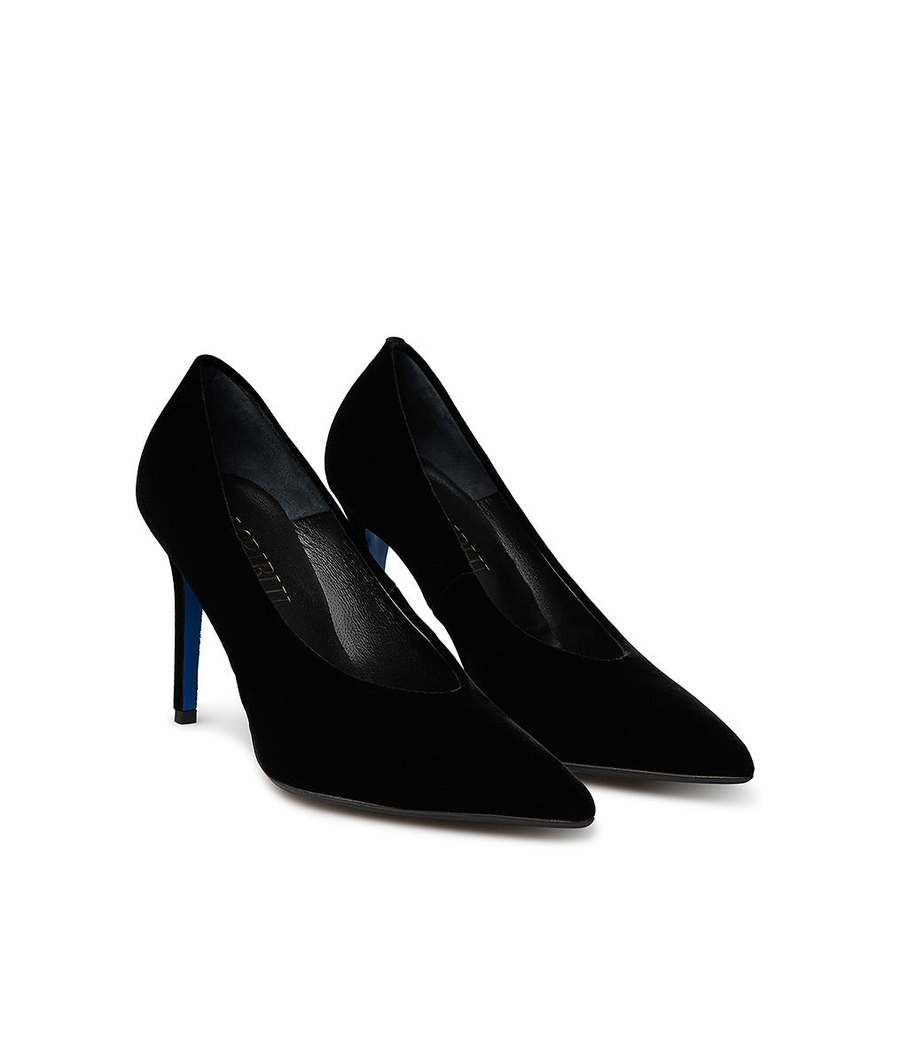 Loriblu Décolleté in velluto nero Qualità Garantita