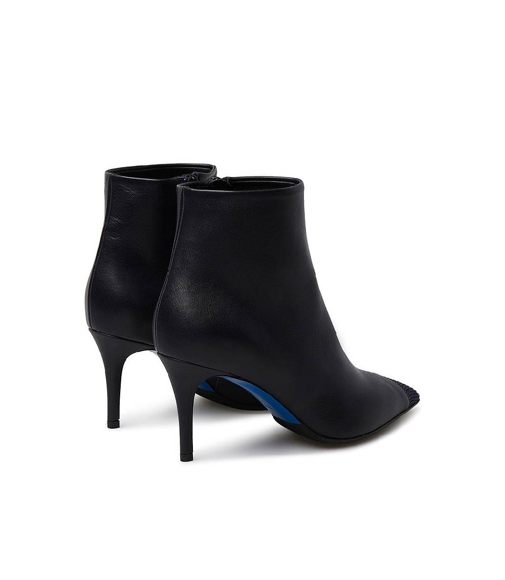 Loriblu Stivaletti in nappa blu con cristalli Vendita Economica