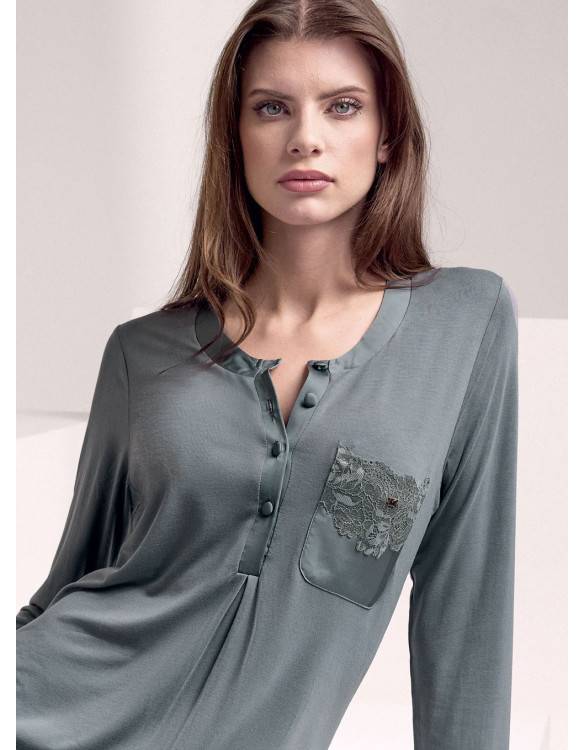 Lormar Camicia da notte - Serie SATÈN Presa