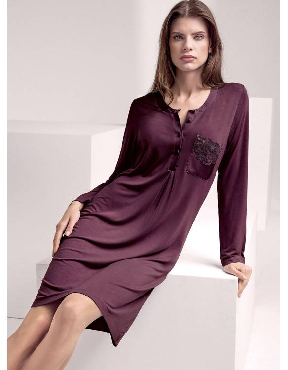 Lormar Camicia da notte - Serie SATÈN Presa