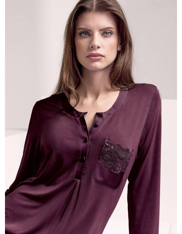 Lormar Camicia da notte - Serie SATÈN Presa